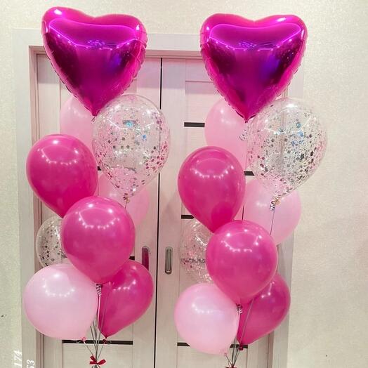 2 фонтана с сердечками