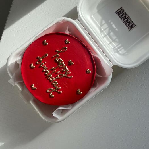 Бенто торт на день рождения красный