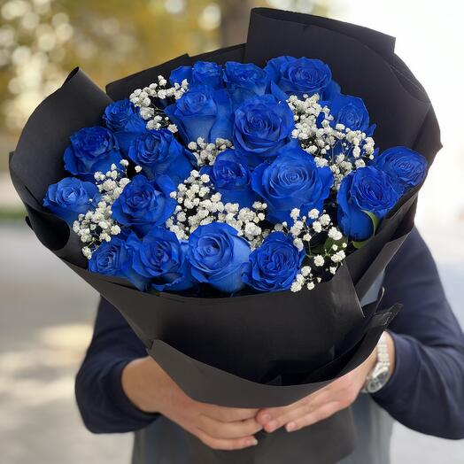 Blue Holland Roses Bouquet N-014