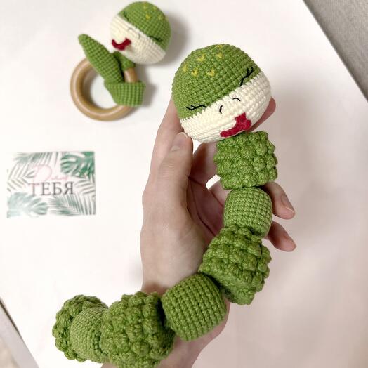 Тактильная игрушка и погремушка для малыша