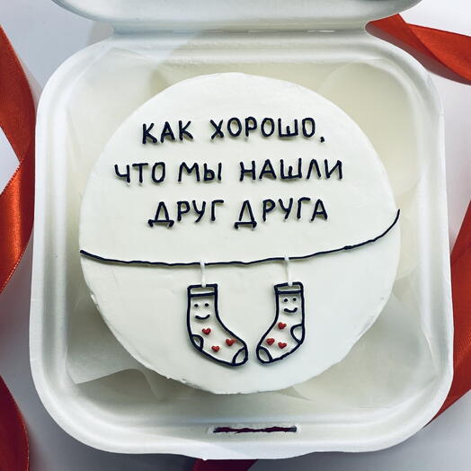 Бенто торт для с носочками (без сахара)