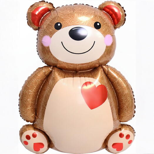 Helium balloon "Teddy bear with a heart" love. Helium foil balloon Bear with heart love