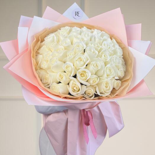 51 роза (белые)