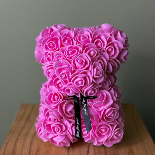 Pink rose bear