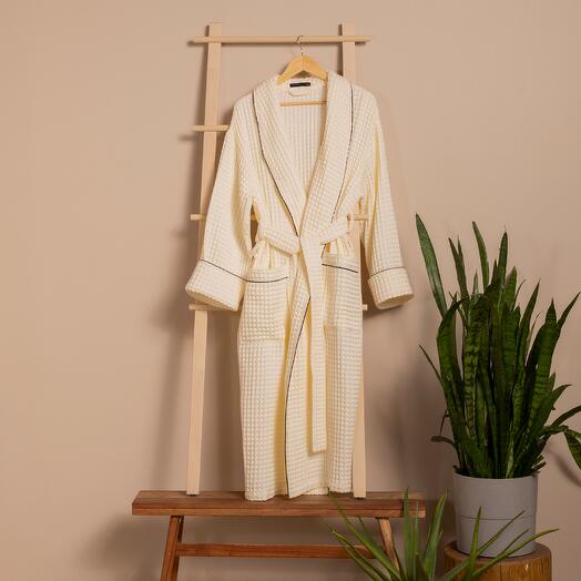 Халат вафельный молочный Кантата, для мамы, жены, подруги, сестры