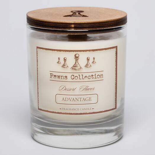 Ароматическая свеча Pawns Collection с ароматом ADVANTAGE 300 мл багет с французской карамелью