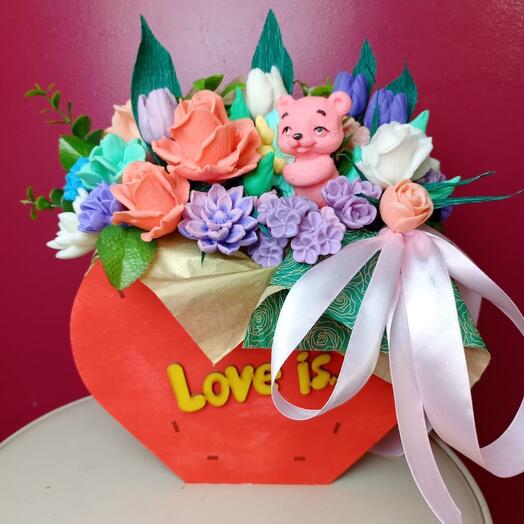 Композиция из мыла "Love is.."