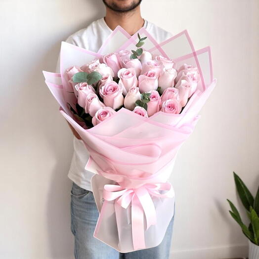 25 pink valentine Bouquet