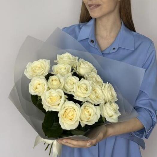 Букет белая роза - беззащитны шипы