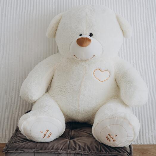 Плюшевый мишка с надписью I love you 260 белый