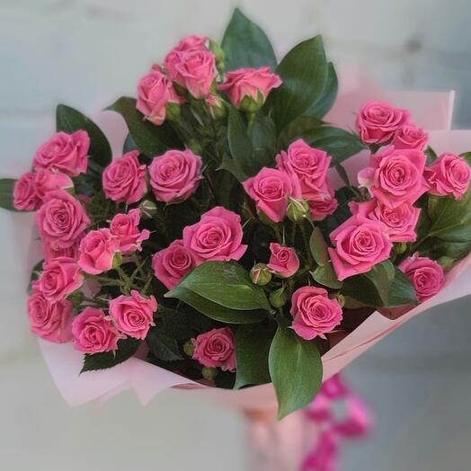 Букет с кустовыми розочками 💖