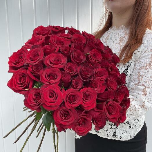 Букет из 51 красной розы Эквадор