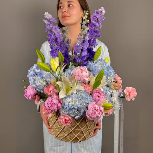 Цветы Букет Art Flowers Лавандовый Маркет