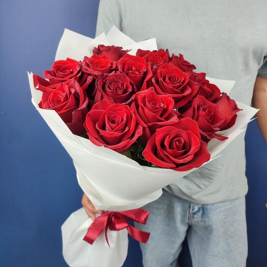 15 бордовых роз для мамочки🥰