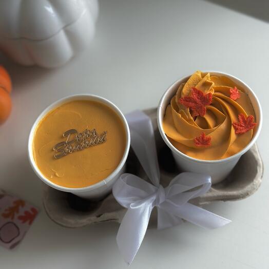 Pastel en un vaso