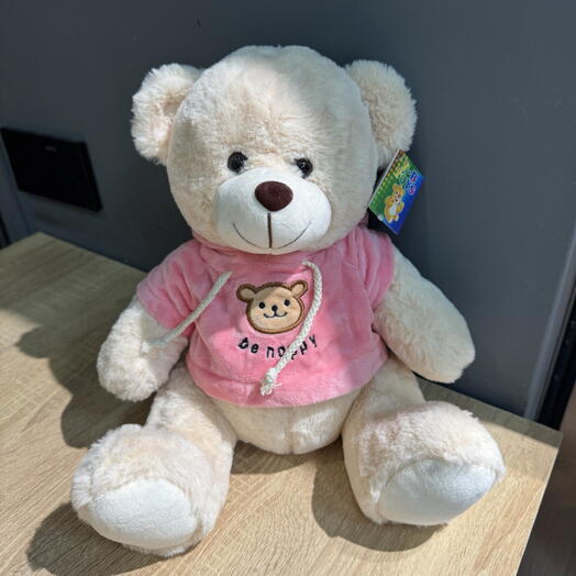 Медвежонок в розовом худи