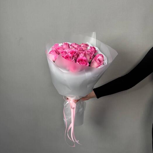 Букет «Нежность» из розовых роз 💘