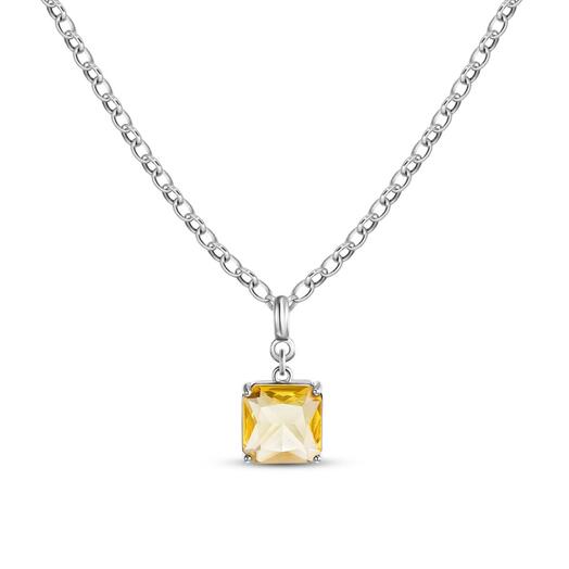 Подвеска с желтым кристаллом Swarovski