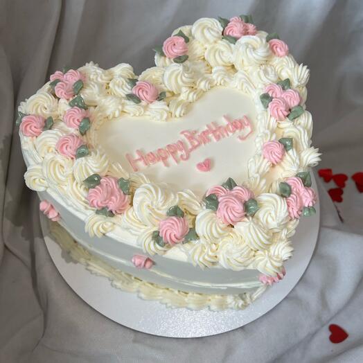 Торт сердце ламбет 8 марта 18 лет 30лет 25 лет нежный с бантиками на день рождения