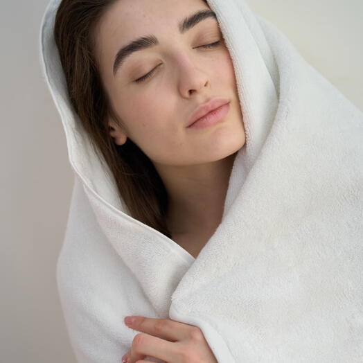 Полотенце белое махровое TELO 50х90