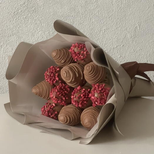 Букет клубники в шоколаде XS