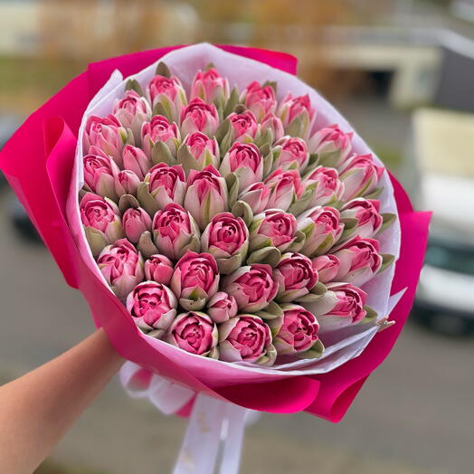 Зефир - букет из зефирных цветов (диаметр букета 35 см) подарок маме