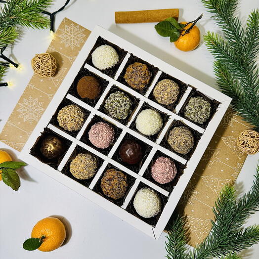 Подарочный набор шоколадных трюфелей, 16 шт