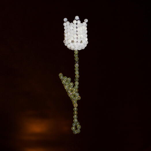 Брелок вечный цветок / timeless flower ivory