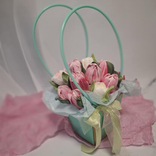 Тюлпаны из зефира