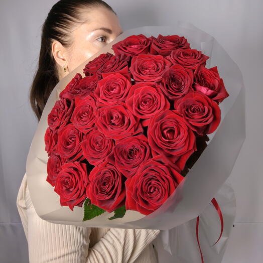 🥰 Букет "PERVOЦВЕТ" из 25 красных роз