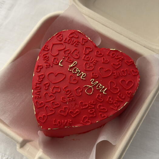 Бенто-торт сердце «I love you» / подарок для любимой девушки, жены, парня, мужа, мамы