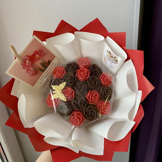 Букет из шоколадных цветов 19 шт