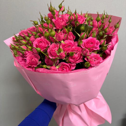 Букет с пион. кустовой розой 🌸