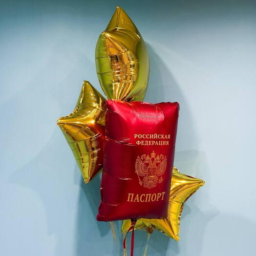 Набор Шаров «паспорт совершеннолетие»