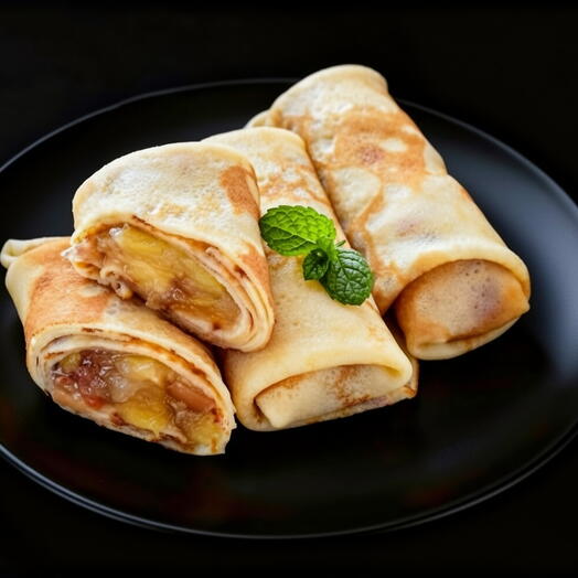 Блинчики с яблоком и корицей