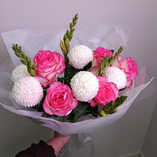 Delicate bouquet with freesia