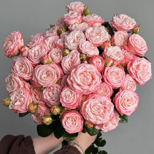 Милый букет кустовой розы «royal blush»