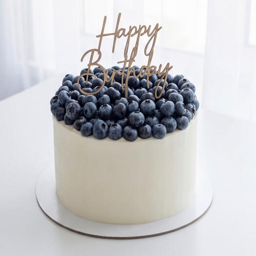 Festive cake with blueberries