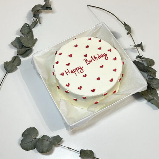 Бенто торт «Happy birthday сердце»