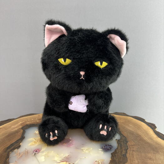 Игрушка черный котенок