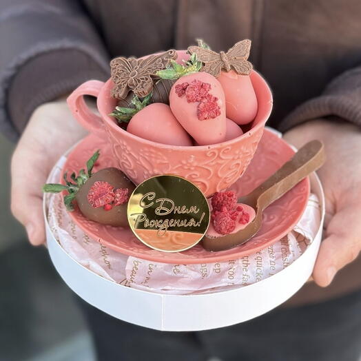 Клубника в шоколаде в чайное паре N1