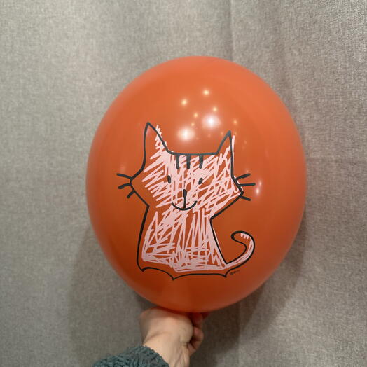 Шар детский рисунок красный