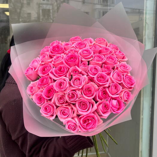 Букет из 51 premium розовой розы 💖