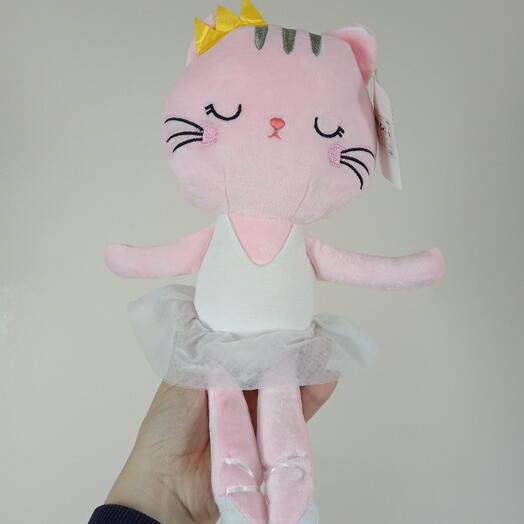 Игрушка мягкая кошечка балерина