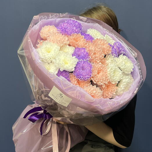 Букет кустовых хризантем микс💐