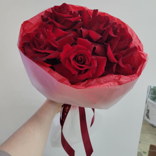 Бочонок из красной французской розы 🌹