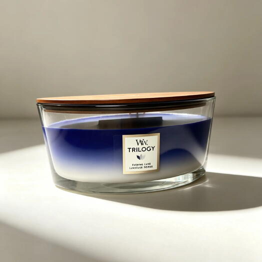 Ароматическая свеча WoodWick Evening Luxe, эллипс тройная 453 гр
