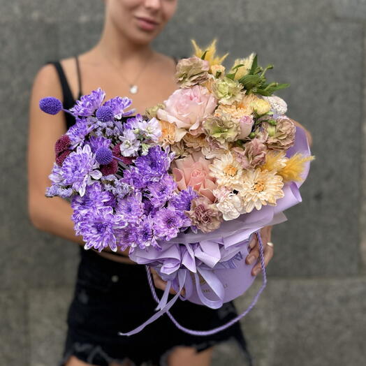 Цветочная композиция "момент сотканный из любви и нежности" 😌💜