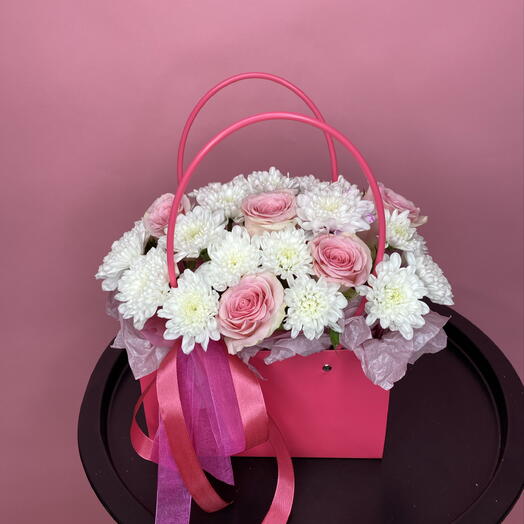 Сумочка с хризантемой и розами 🌹