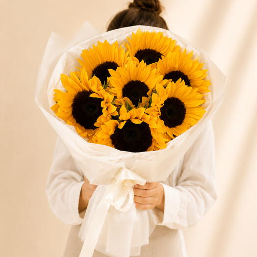🌻 7 подсолнухов — яркий летний букет с доставкой